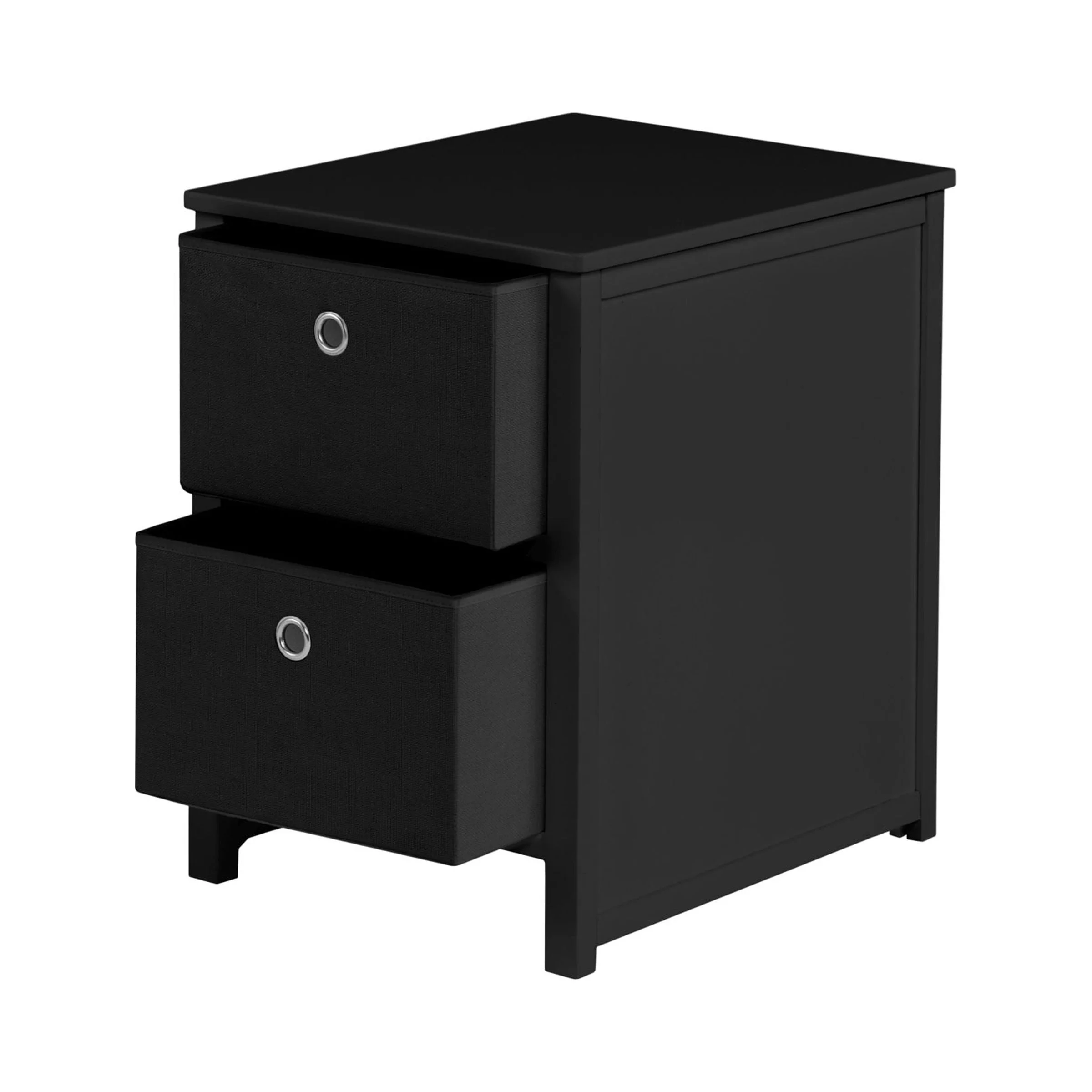 Traditional Elegance EZ Home Solutions ™ Foldable Furniture 2 Drawer Night Stand 22” x 16” x 19” - Black