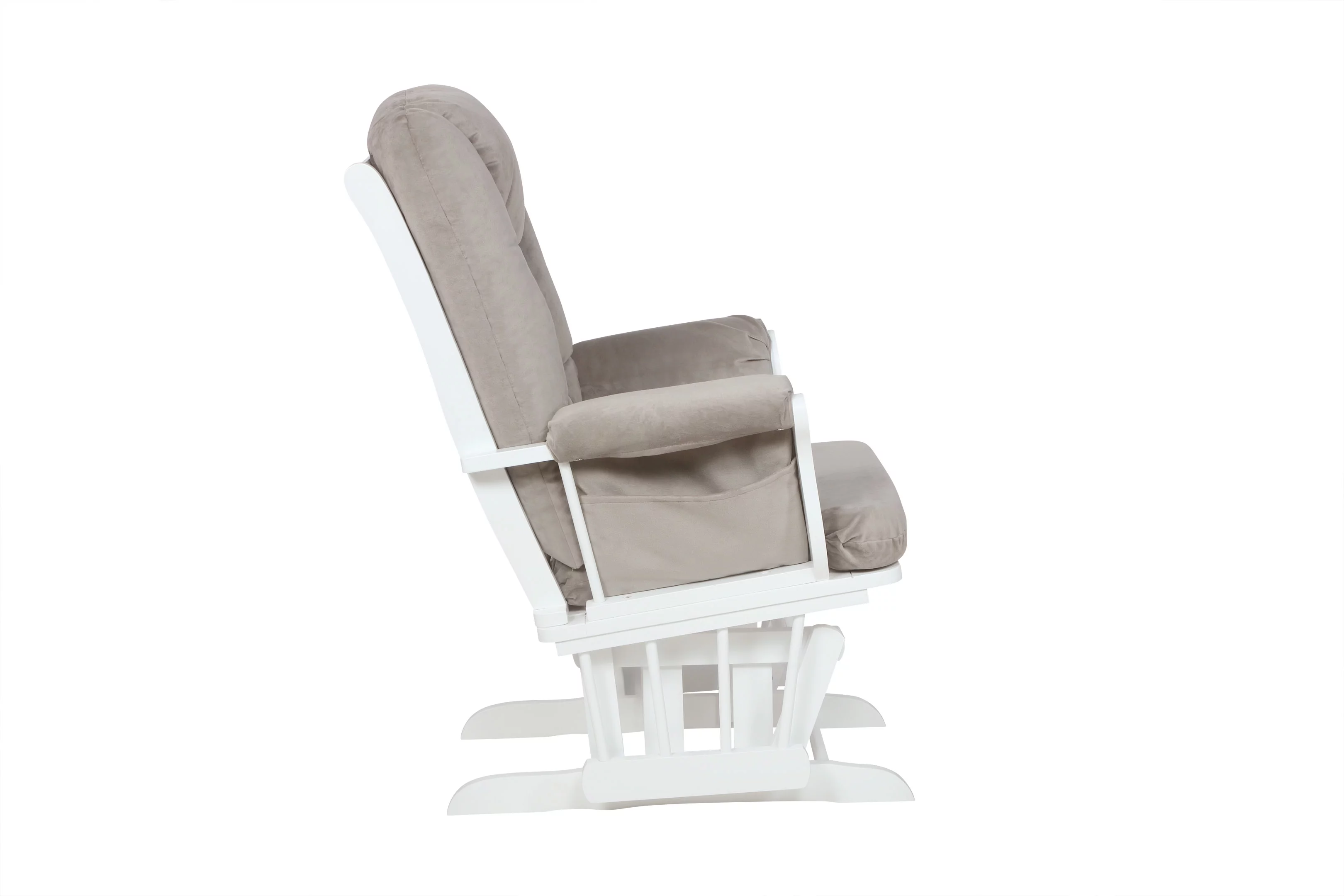 AFG Baby Alice Solid Wood Glider Chair and Ottoman in White