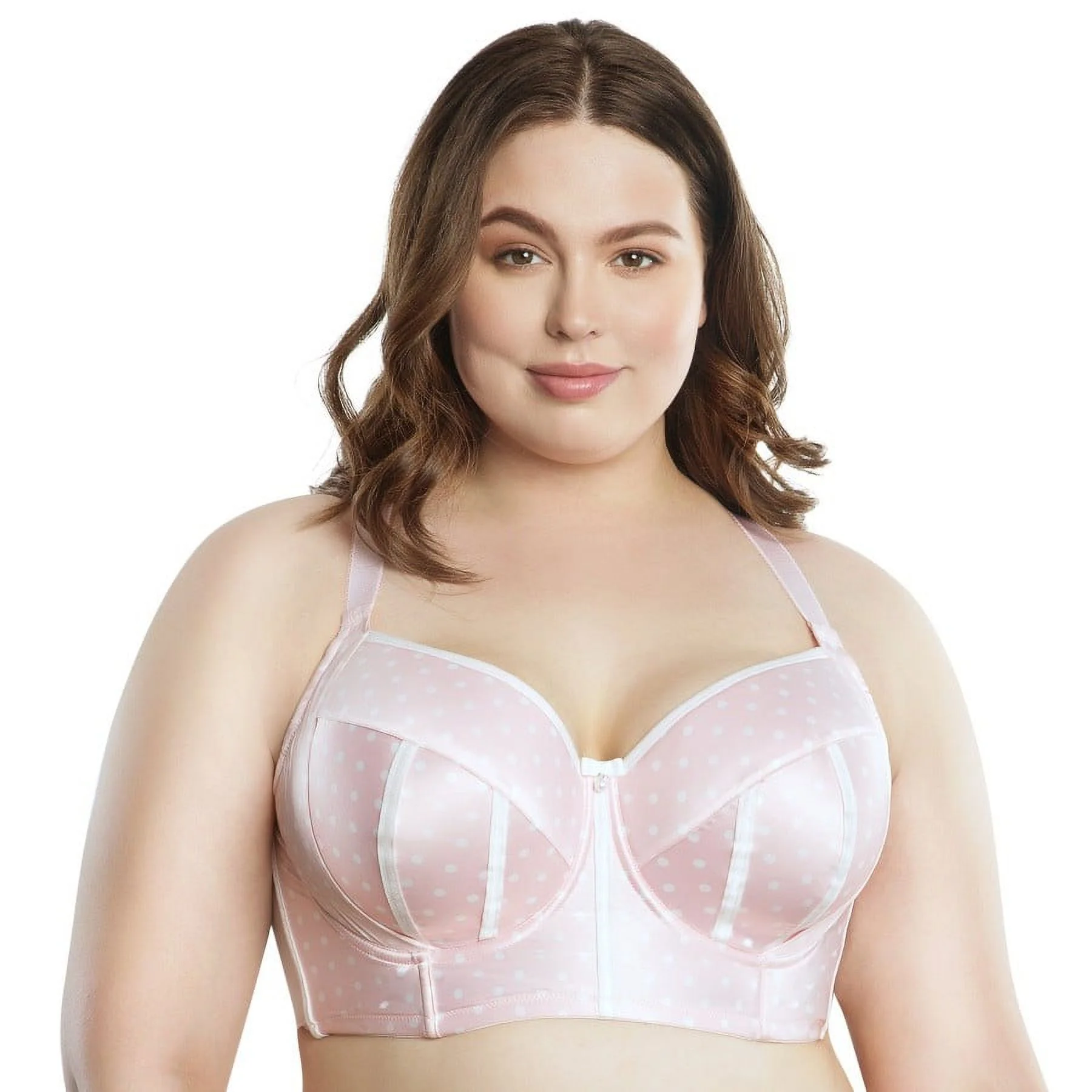 PARFAIT Women's Charlotte Longline Bra - Petal Pink Dot - 36DDD