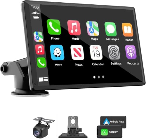 Portable Wireless Carplay Car Stereo, 7
