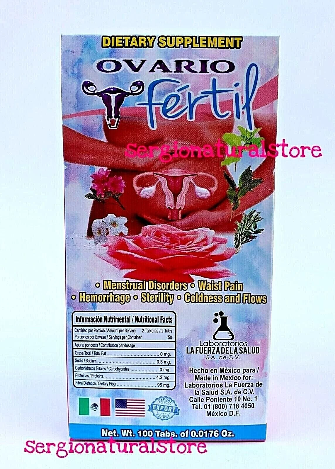 Ovario Fertil 500 mg Nutritional supplement - 100 tablets