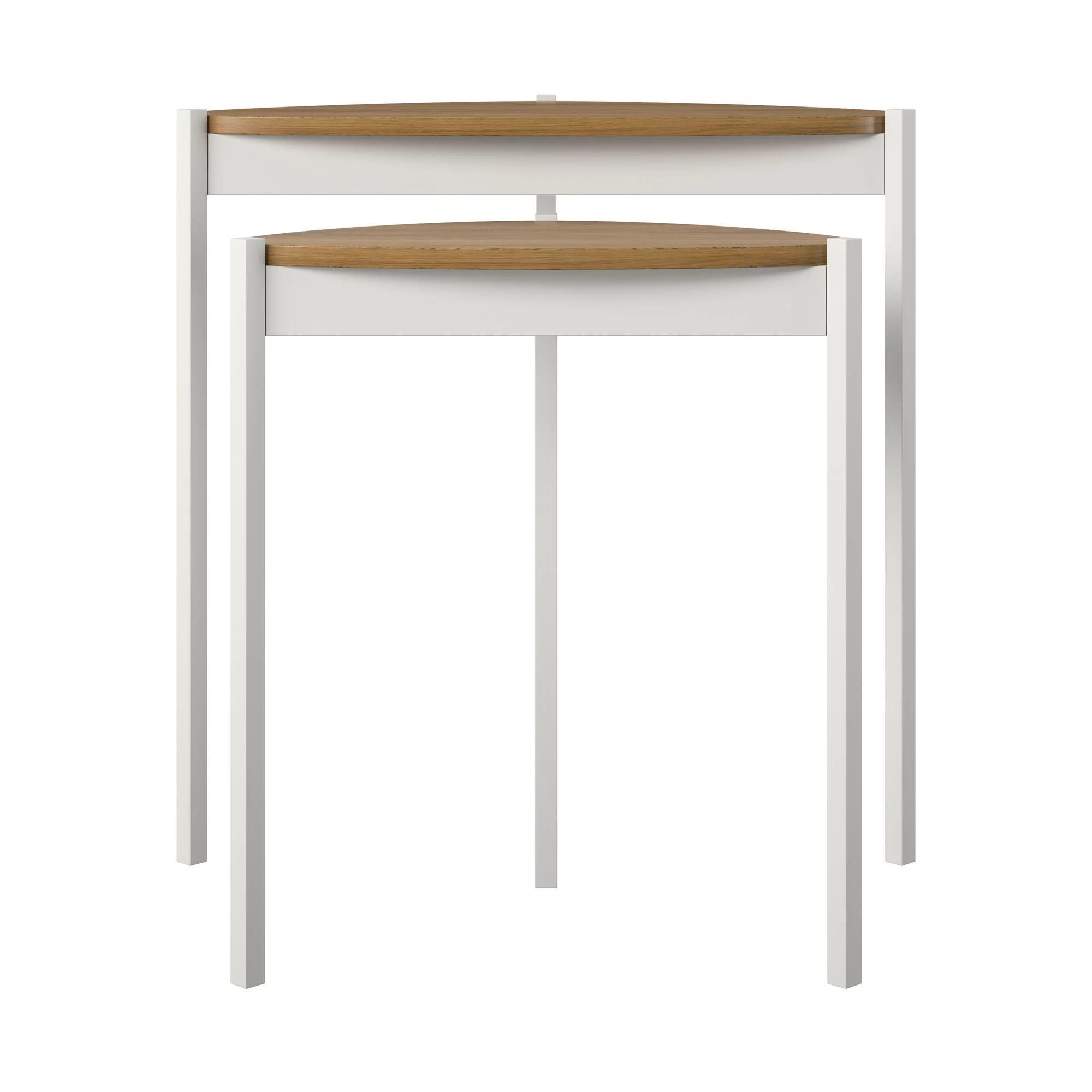 Novogratz Tallulah Nesting Tables, Walnut/White