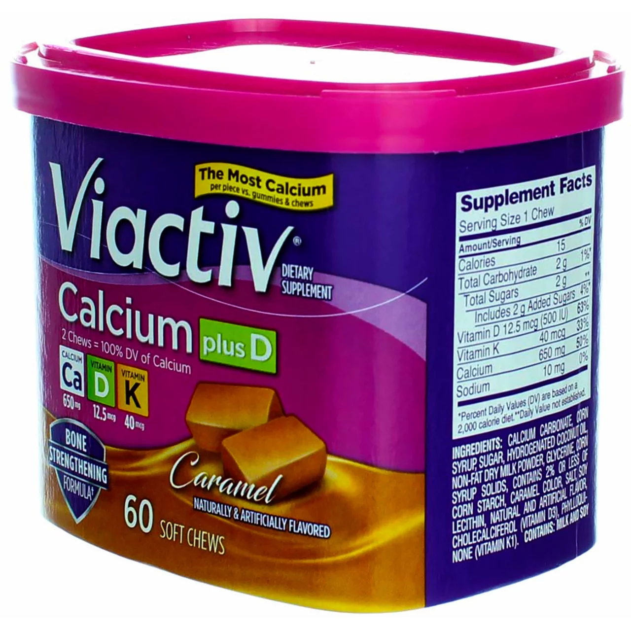 VIACTIV Calcium Soft Chews Caramel 60 Each (Pack of 3)