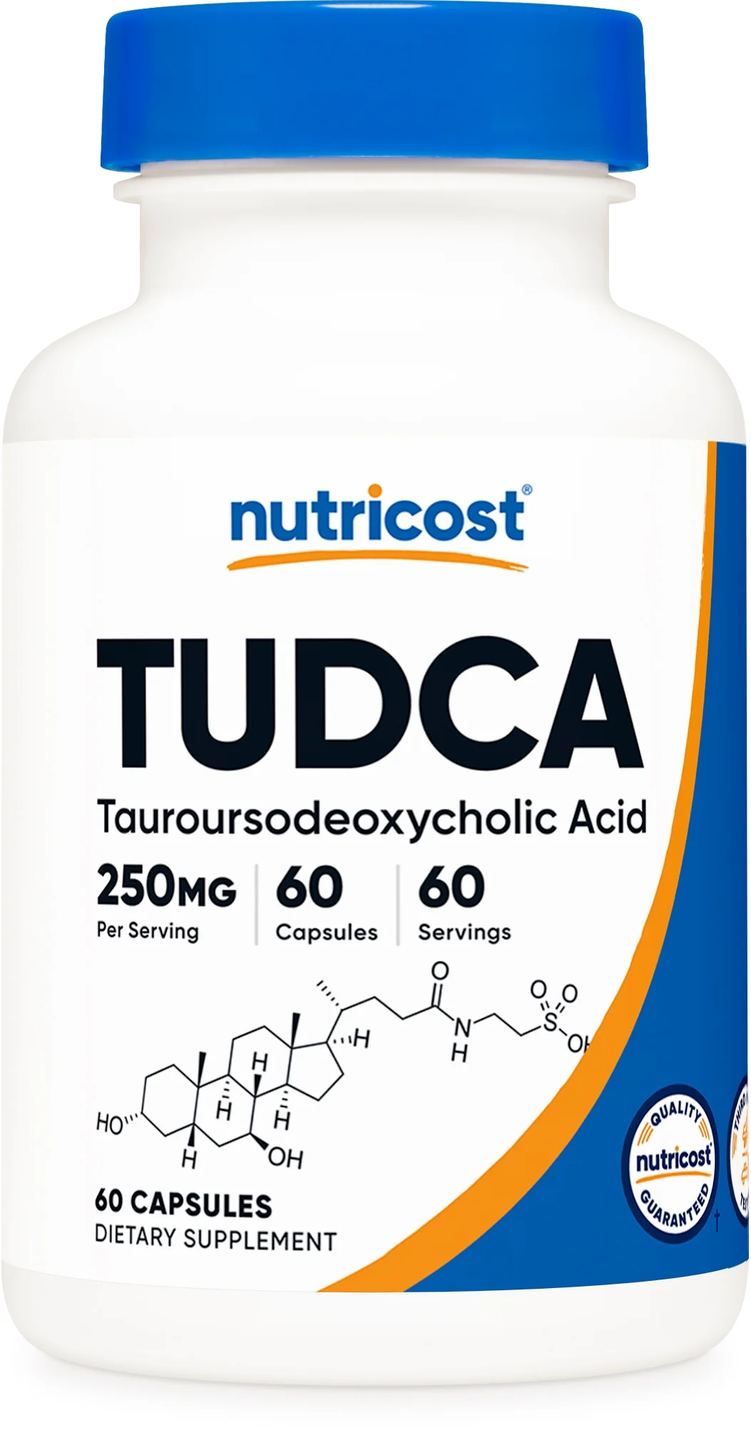 Nutricost Tudca 250mg, 60 Capsules (Tauroursodeoxycholic Acid) - Gluten Free, Non-GMO Supplement