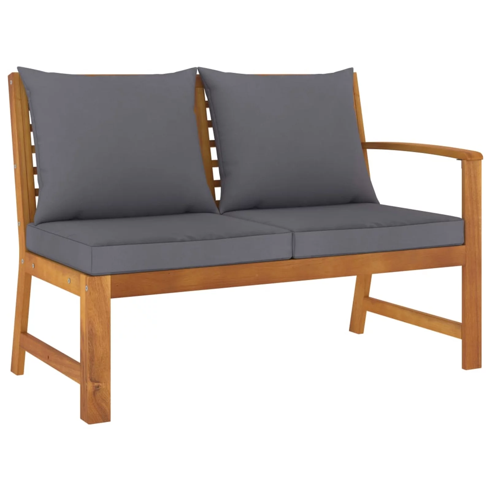 4 Piece Patio Set with Cushion Solid Acacia Wood