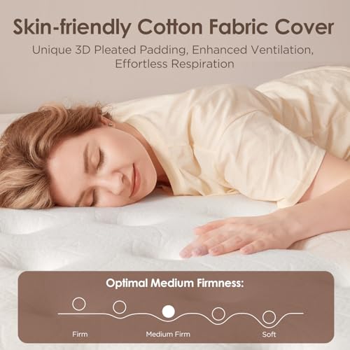 King Size Mattress 12 Inch – Medium Firm Memory Foam Mattress for Pressure Relief & Spinal Alignment, Zoned Back Support & Motion Isolation, Edge Support, 80