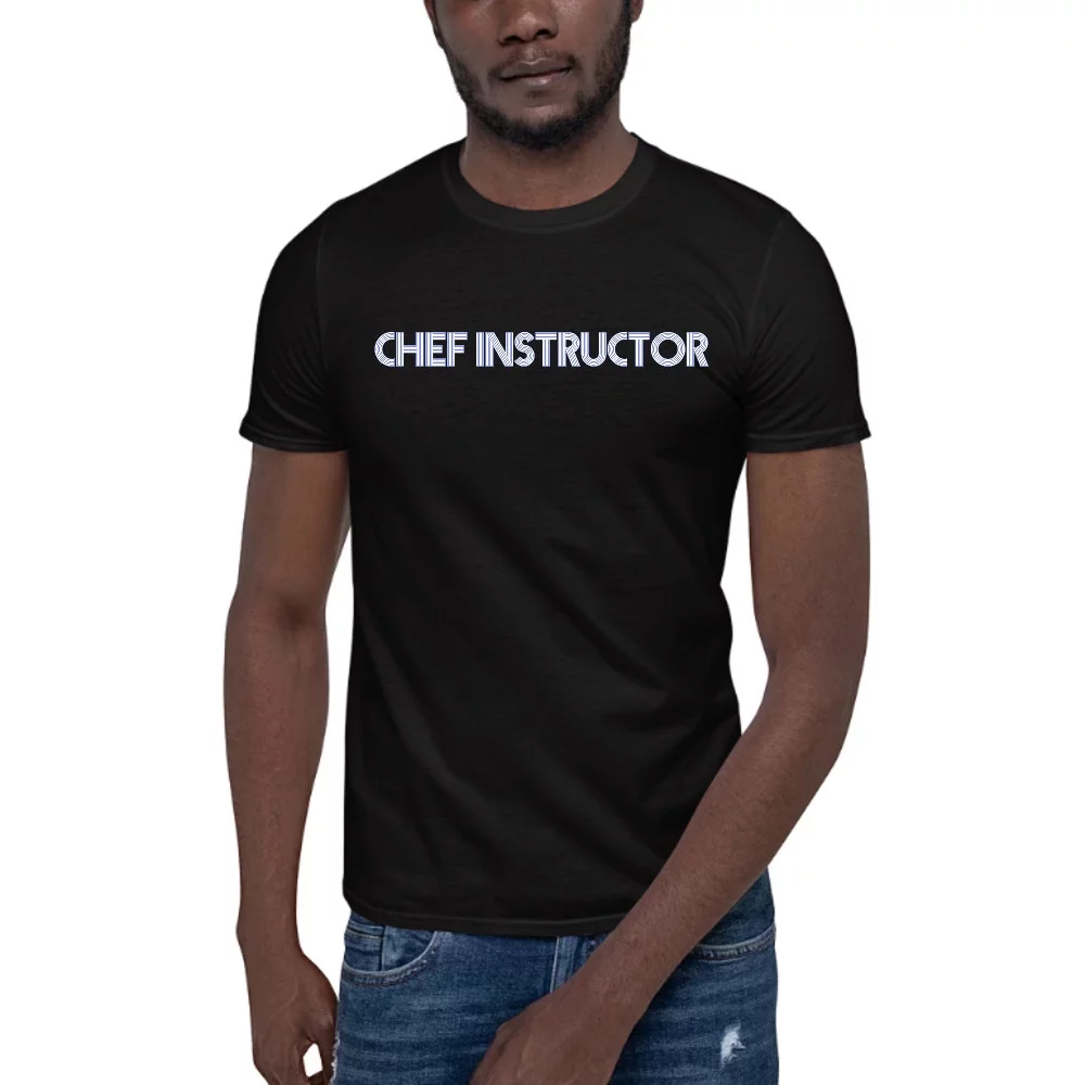 L Chef Instructor Retro Style Short Sleeve Cotton T-Shirt By Undefined Gifts