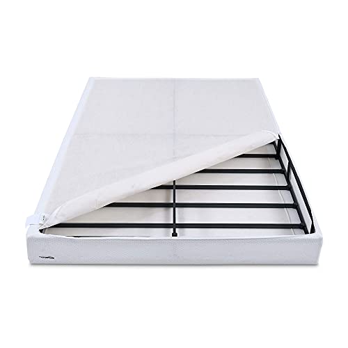 Amazon Basics Smart Box Spring Bed Base, 7-Inch Height Mattress Foundation, Tool-Free Easy Assembly, Queen, 79