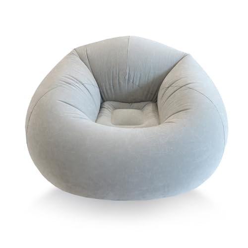 45x45x28 Inflatable Beanless Bean Bag Chair Lounge Sofa - Black