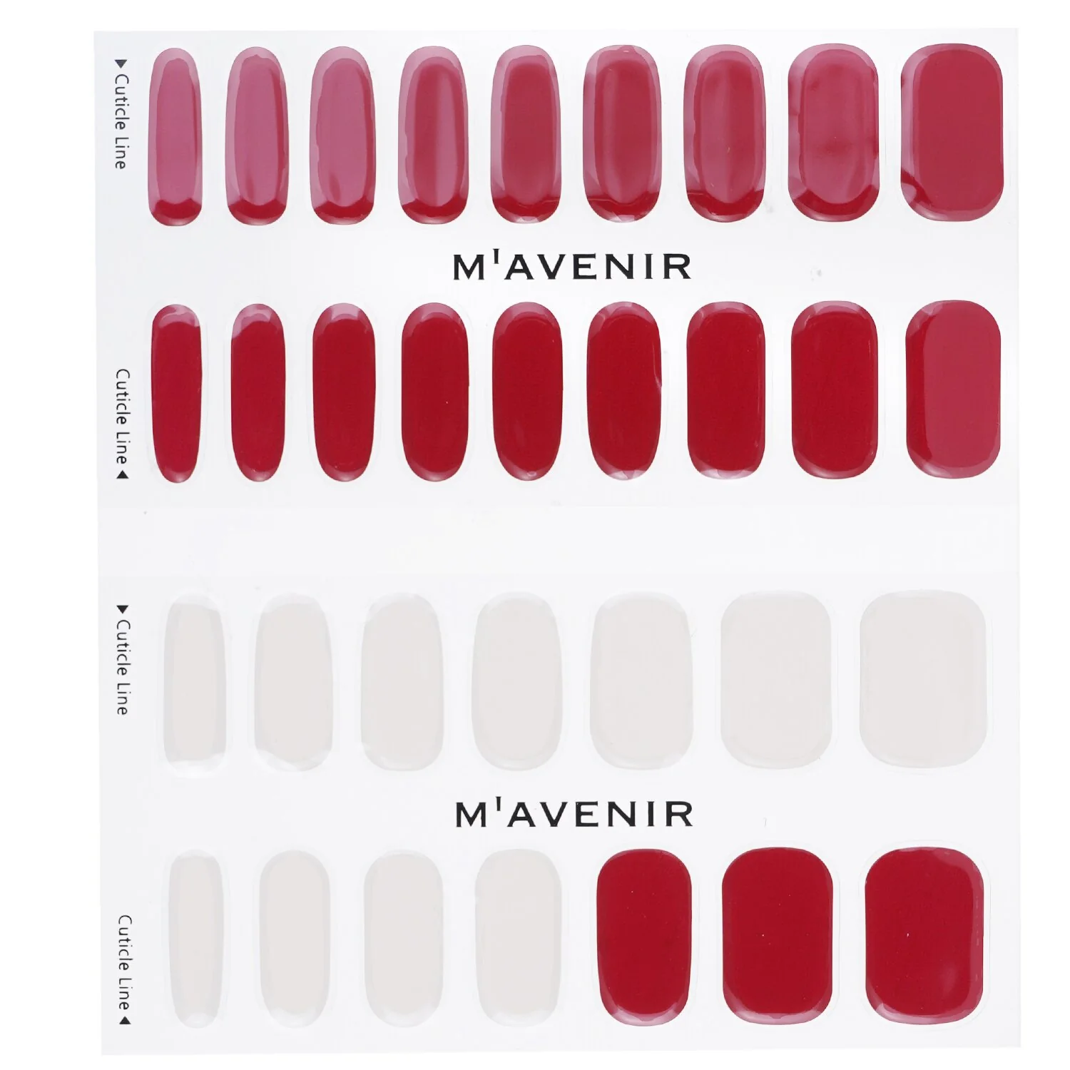 Mavenir Nail Sticker (Red) - # Brillante Cherry Nail  32pcs