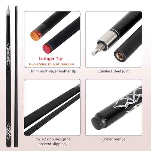 Fiberglass Graphite Composite Billiard Pool Cue Sticks 18oz 19oz 20oz 21oz 58inch