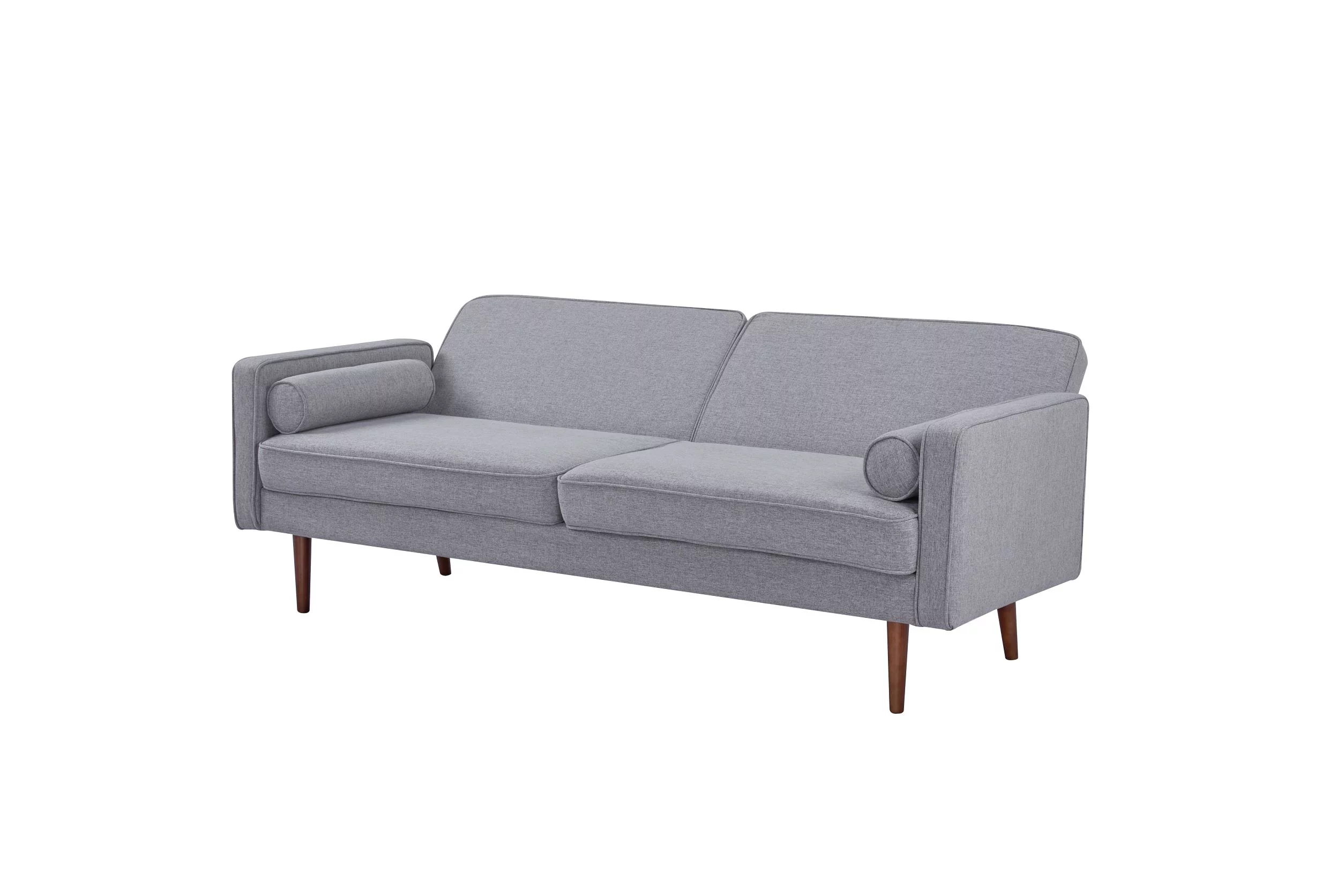 Artdeco Home Rolla Polyester Convertible Sofa, Light Gray