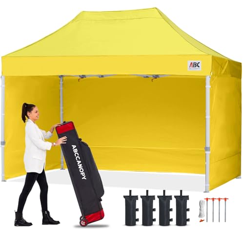 ABCCANOPY Easy Pop Up Canopy Tent with Sidewalls 10x10 Commercial -Series, White