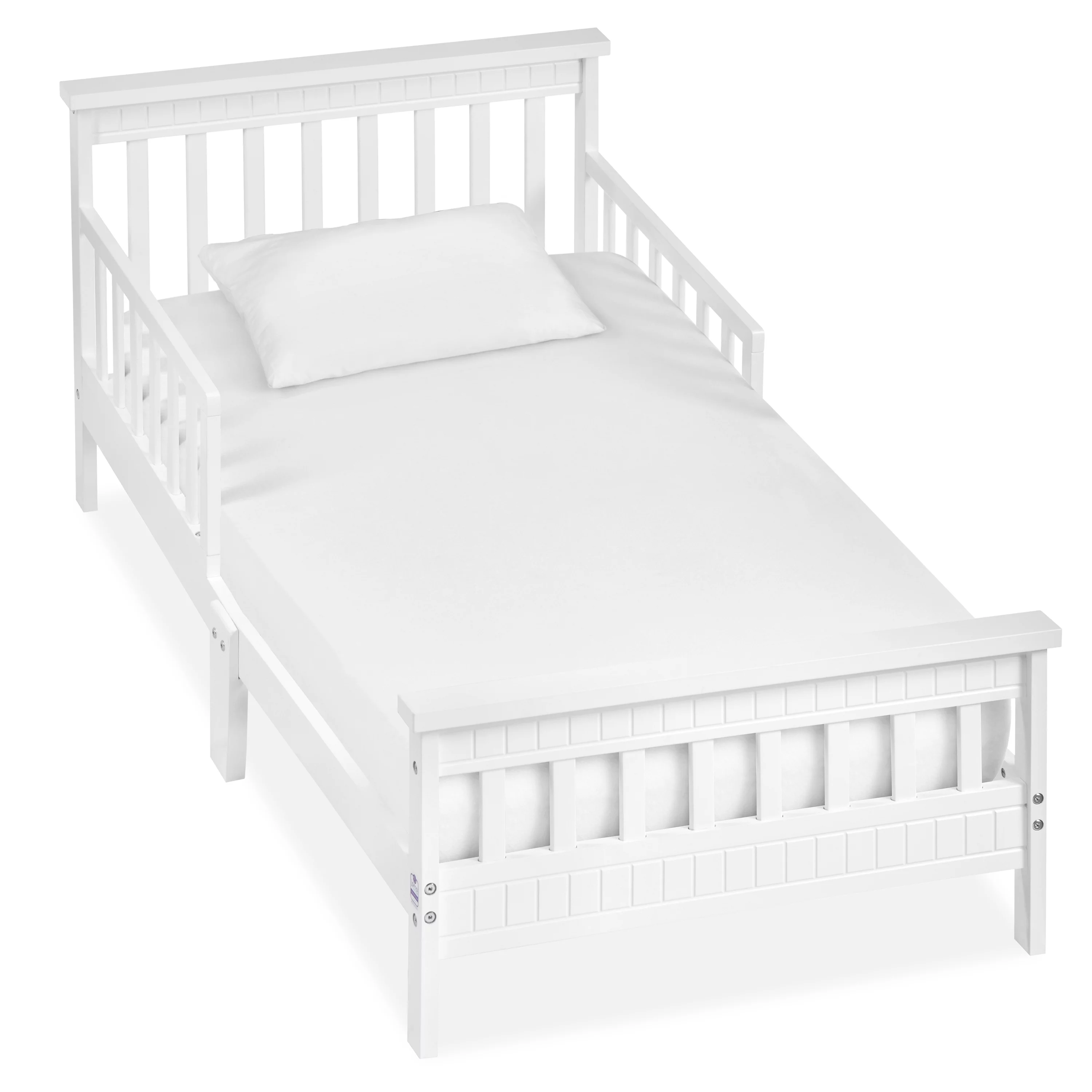 Dream On Me San-Fran Toddler Bed made with Sustainable New Zealand Pinewood, White