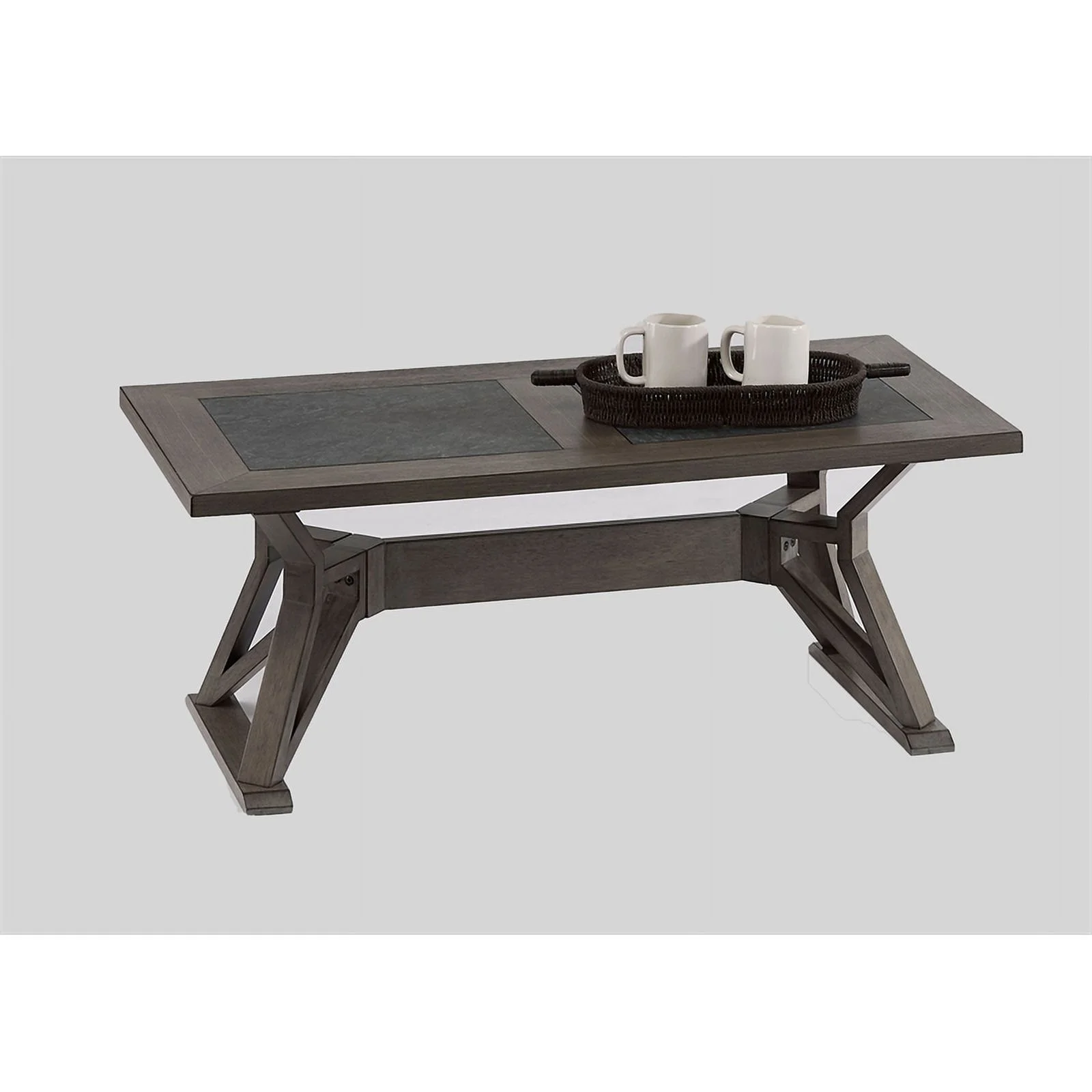 Progressive Furniture Promenade Engineered Wood Cocktail Table in Ash Gray