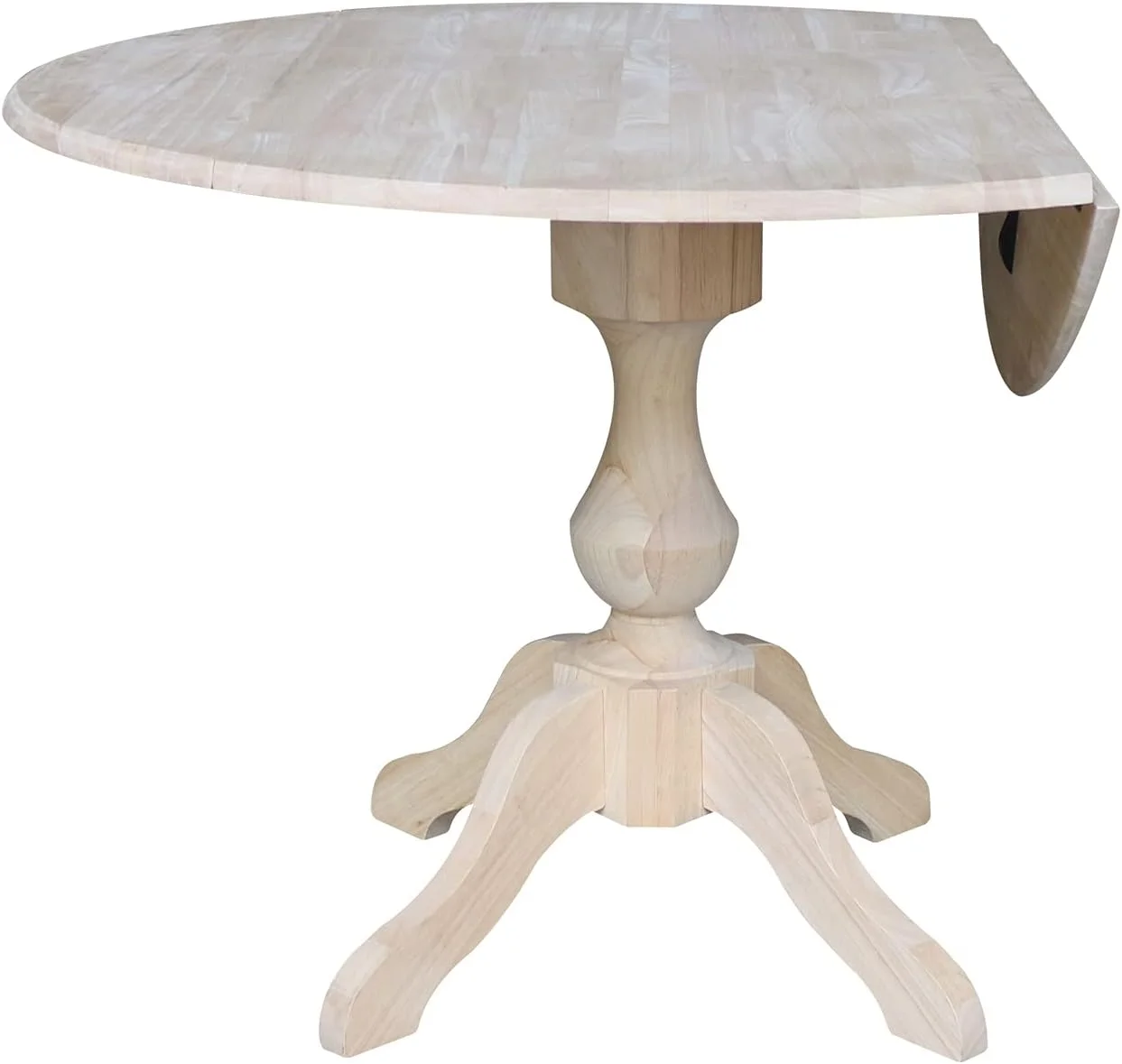 Round Dual Drop Leaf Pedestal Table-30.3