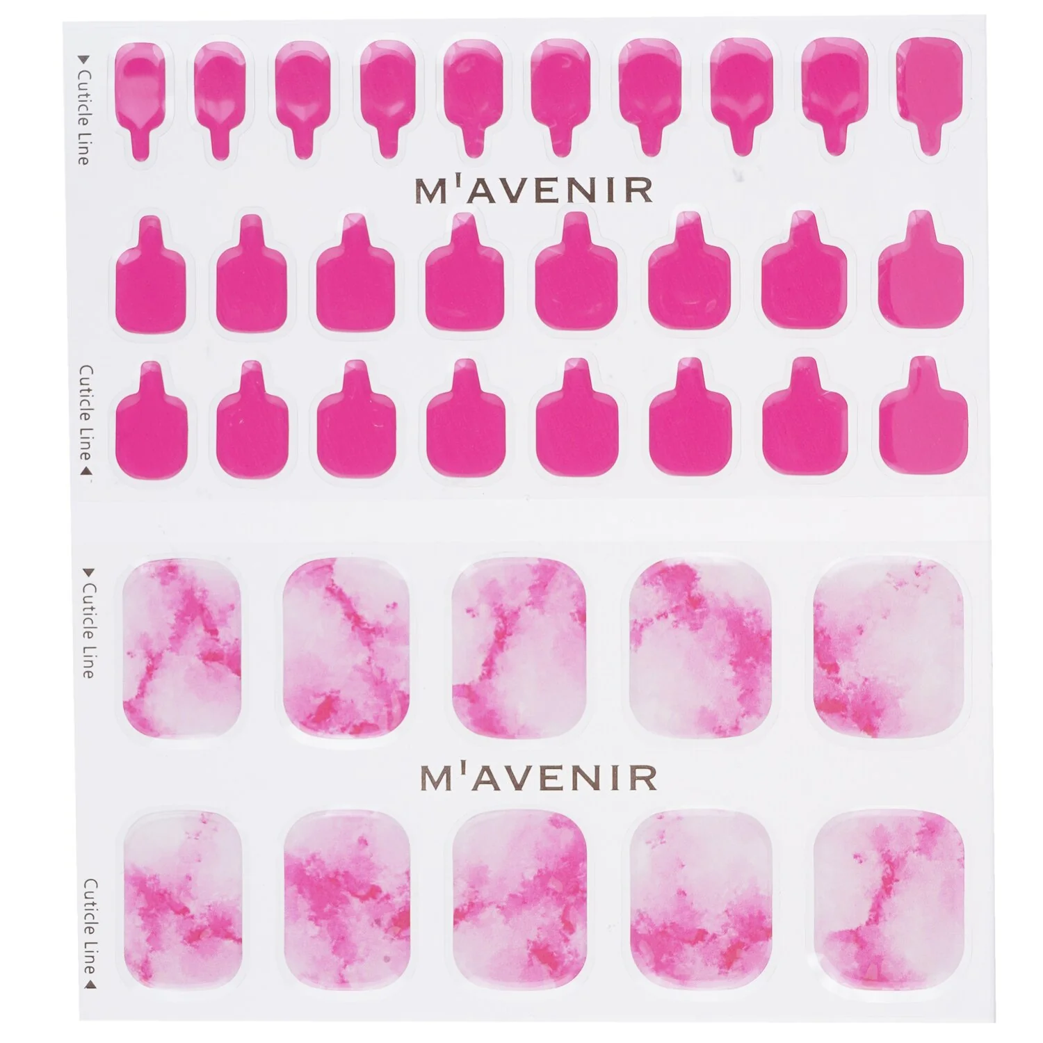 Mavenir Nail Sticker (Pink) - # Glass Soft Pink Nail  32pcs