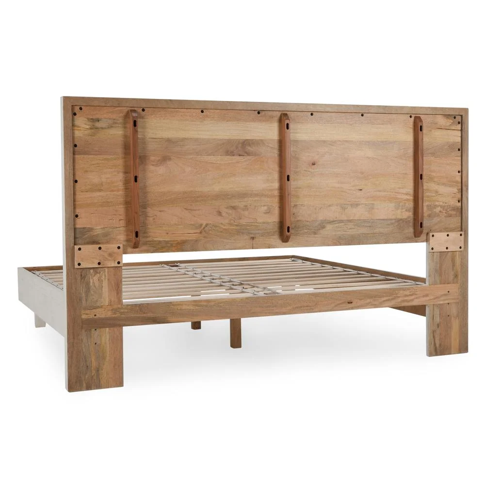 Classic Home Reece Mango Wood Queen Bed in White