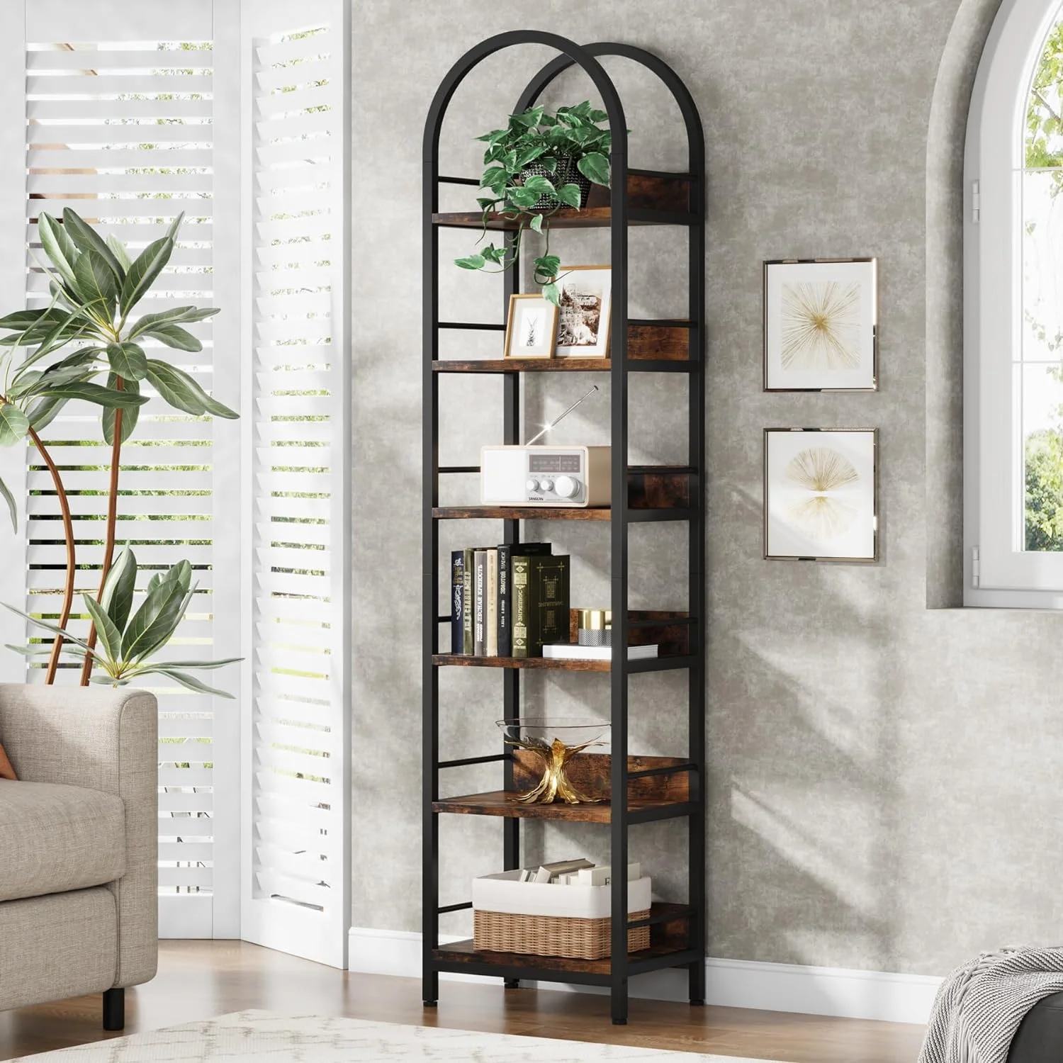 Tribesigns 6-Tier Open Bookshelf, 78.7