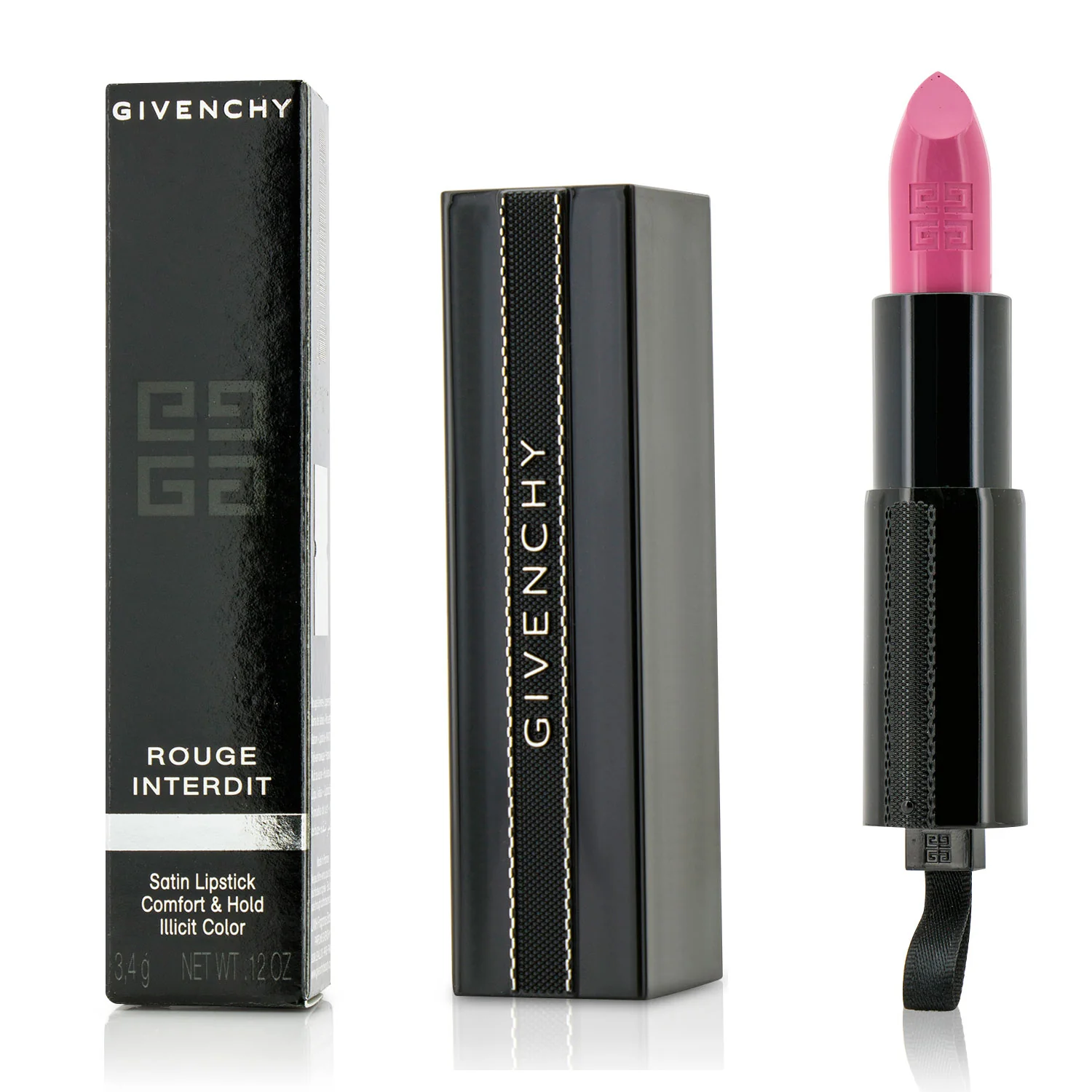 Givenchy Rouge Interdit Satin Lipstick - # 12 Rouge Insomnie  3.4g/0.12oz
