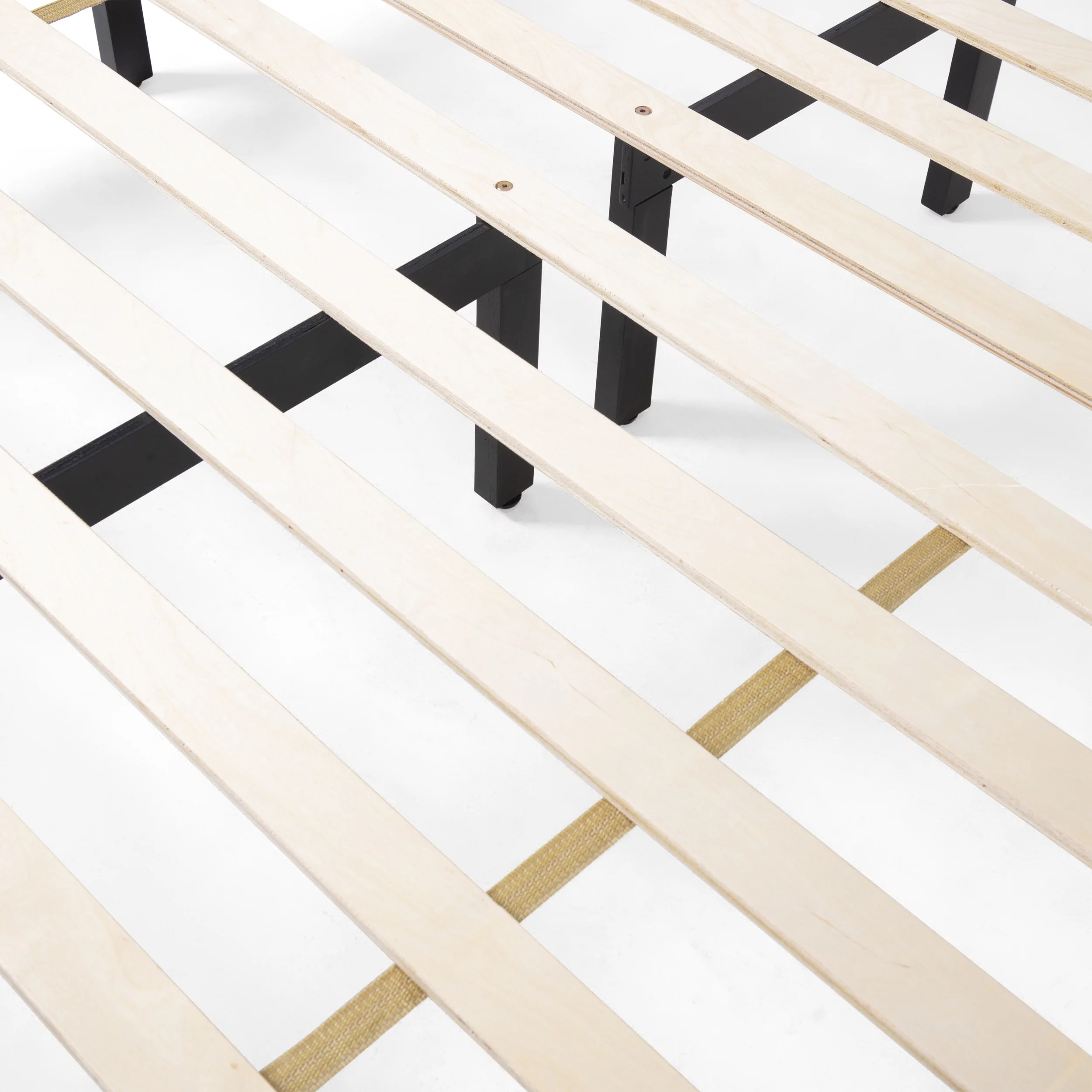 GDF Studio Moneta Farmhouse Acacia Wood Queen Bed, Black