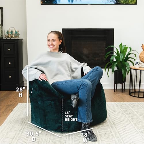 Big Joe Milano Lenox Denim Cobalt Beanbag Chair