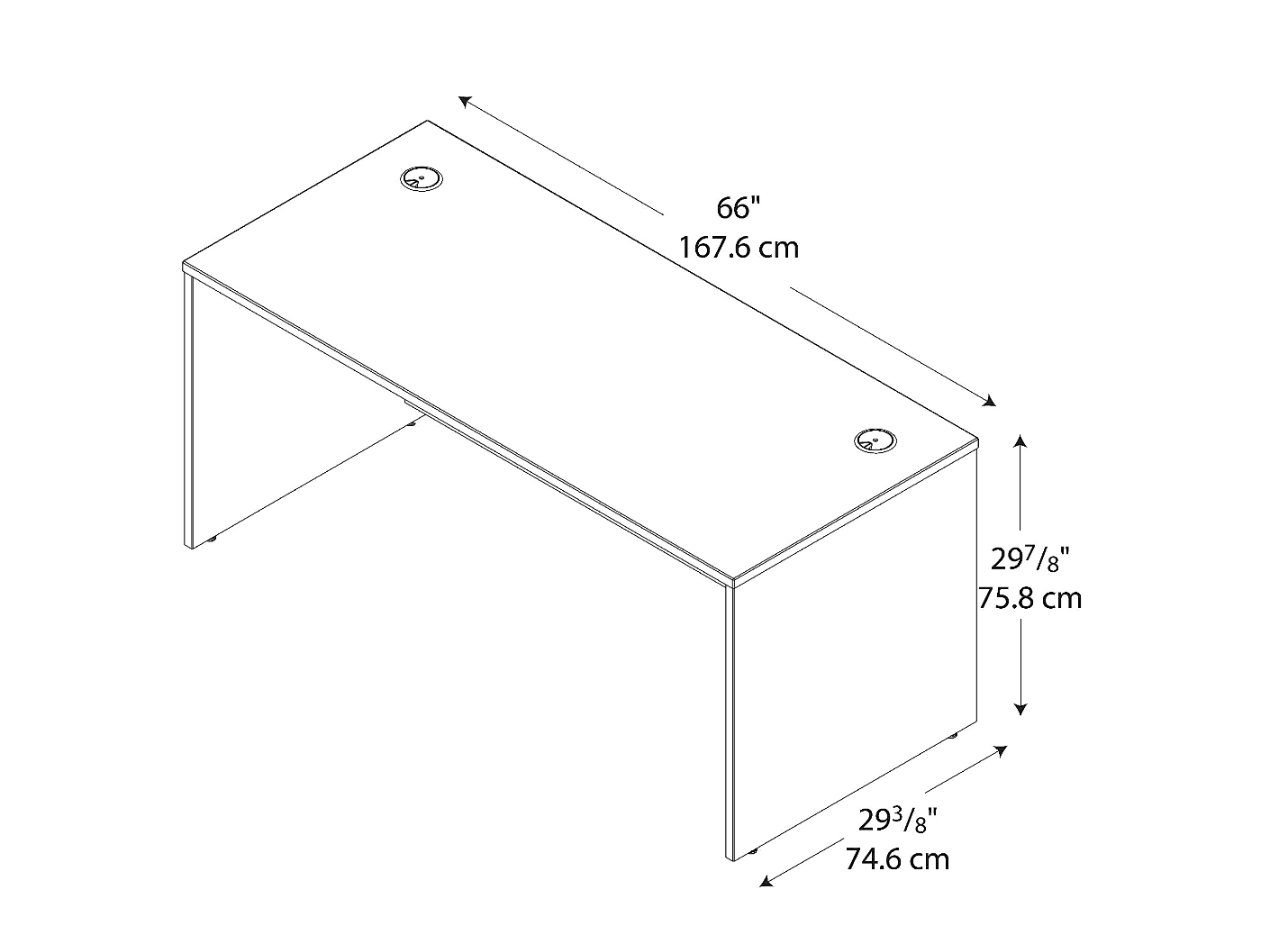 Certified Refurbished Bush Business Furniture Office Desk 66