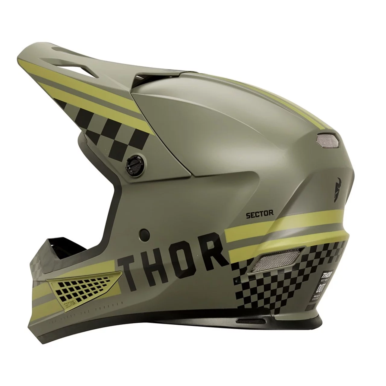 Thor Sector 2 Combat Offroad Motocross Dirt Bike Helmet - Army/Black - Large