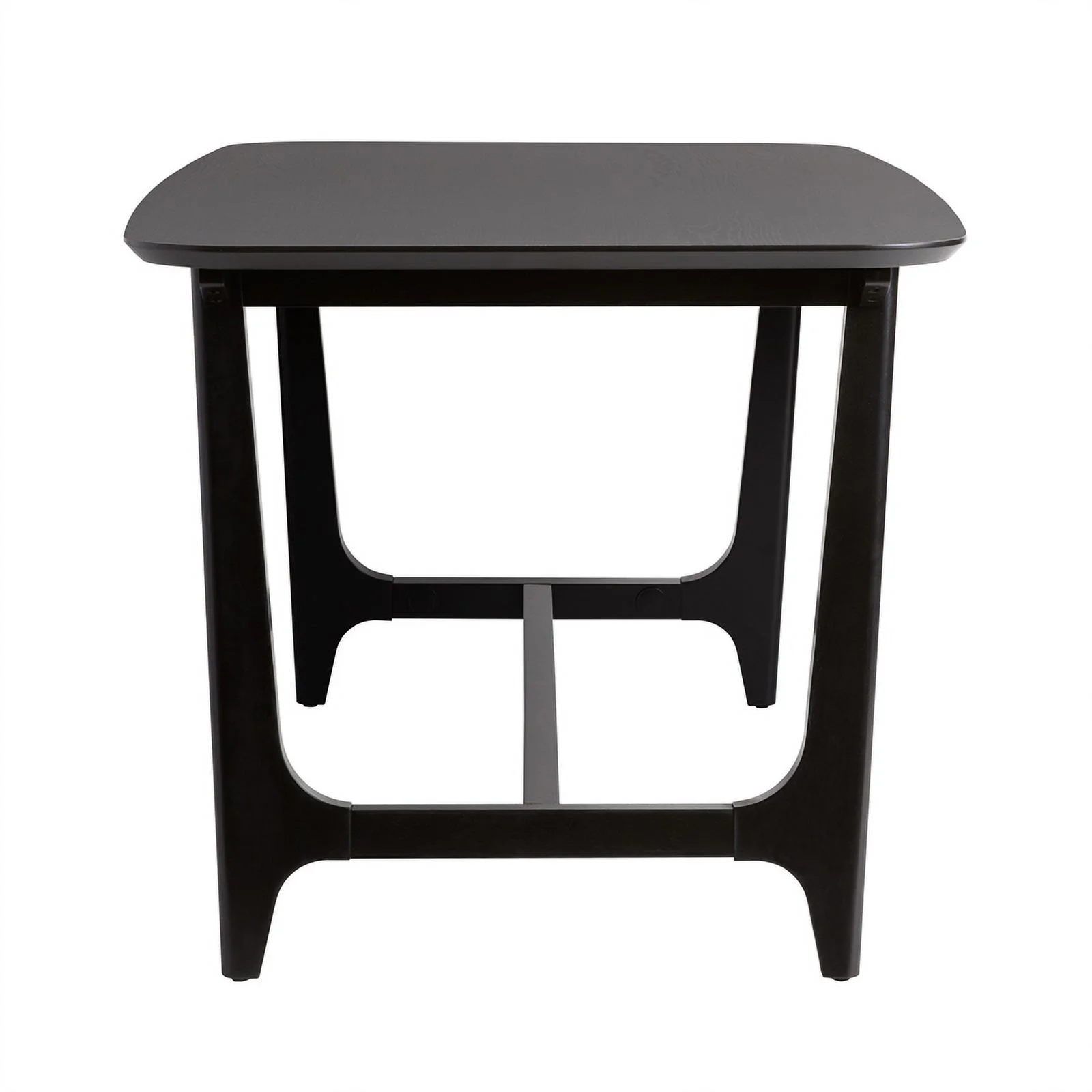 Pemberly Row Modern Solid Wood Trestle Base Dining Table - Black Ash