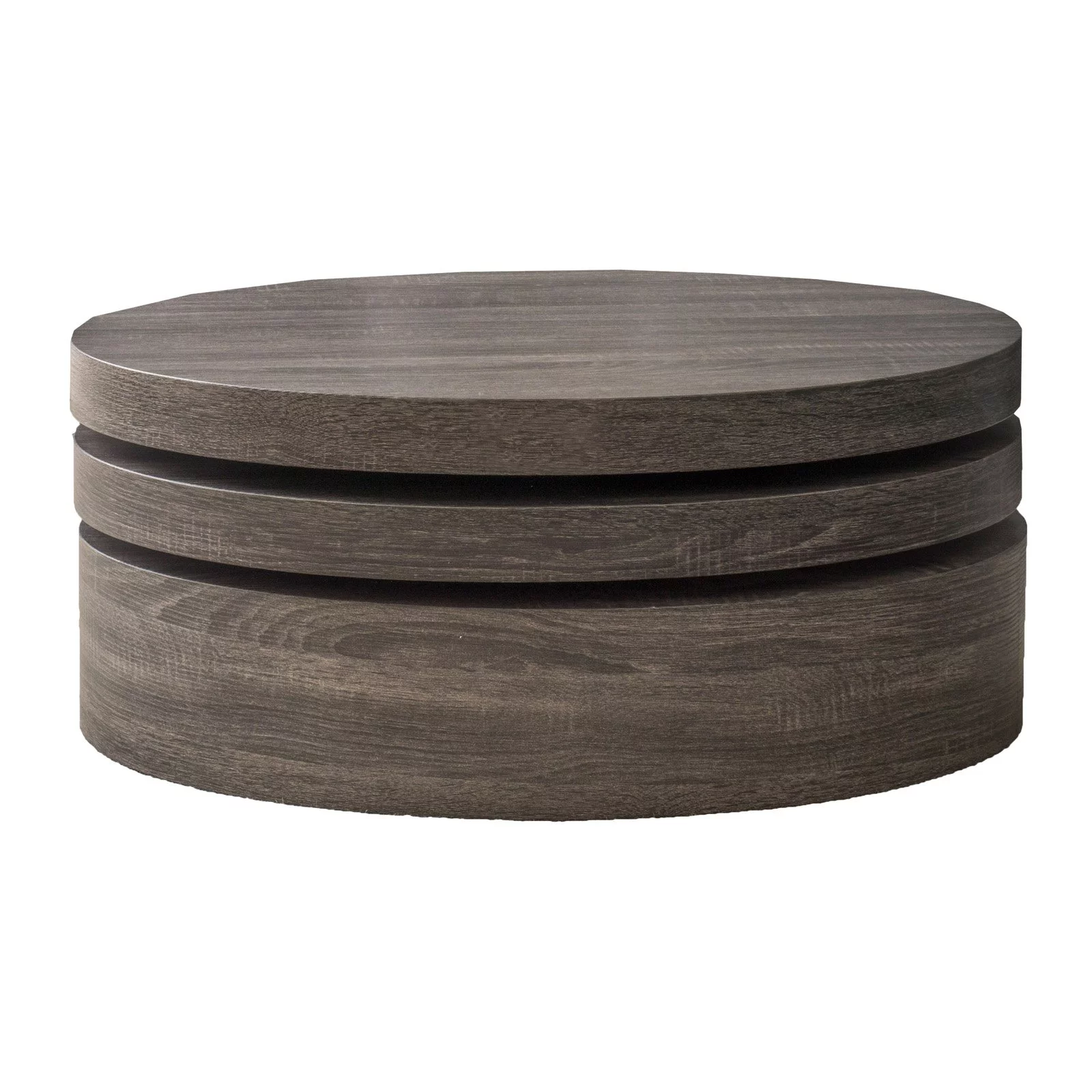 Lenox Oval Mod Rotating Wood Coffee Table
