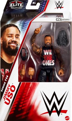 Mattel WWE Elite Action Figure & Accessories, Series #114 6-inch Collectible Jimmy USO with 25 Articulation Points & Swappable Hands