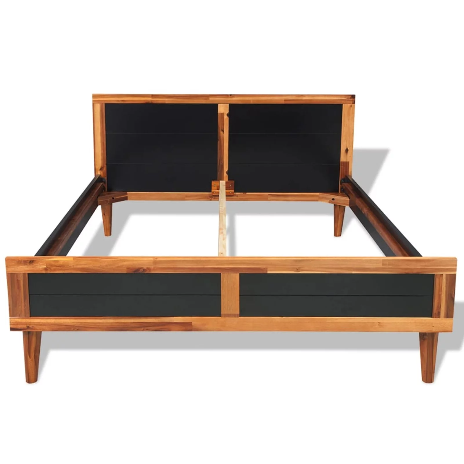 walmeck Bed Frame Black Solid Acacia Wood 70.9