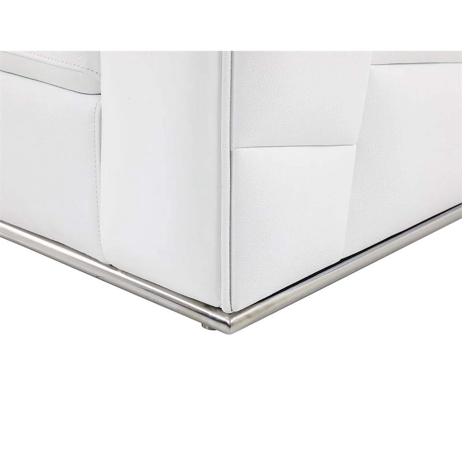 Titan Furnishings Transitional Italian Top Grain Leather Sectional White