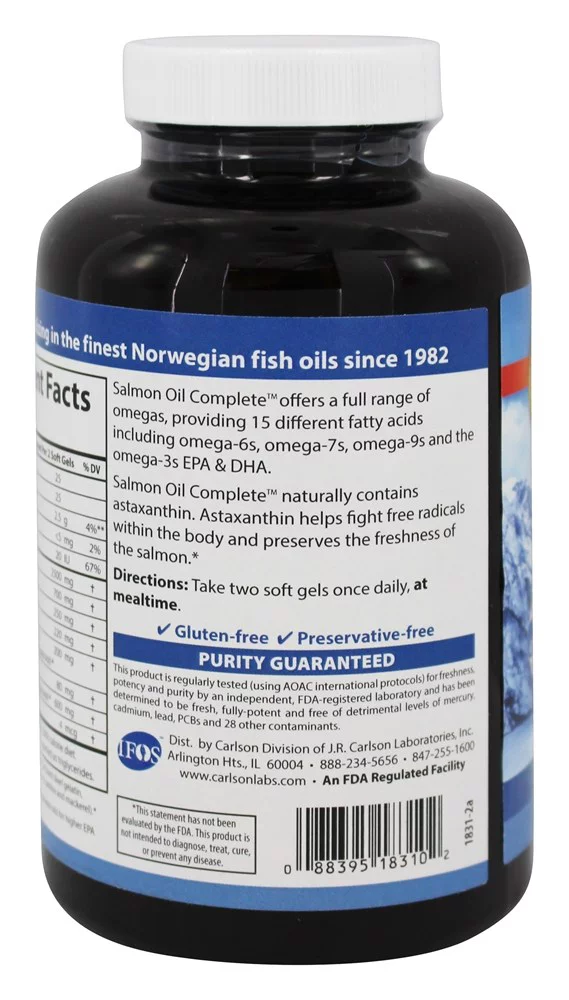 Carlson Labs - Salmon Oil Complete 1250 mg. - 120 Softgels