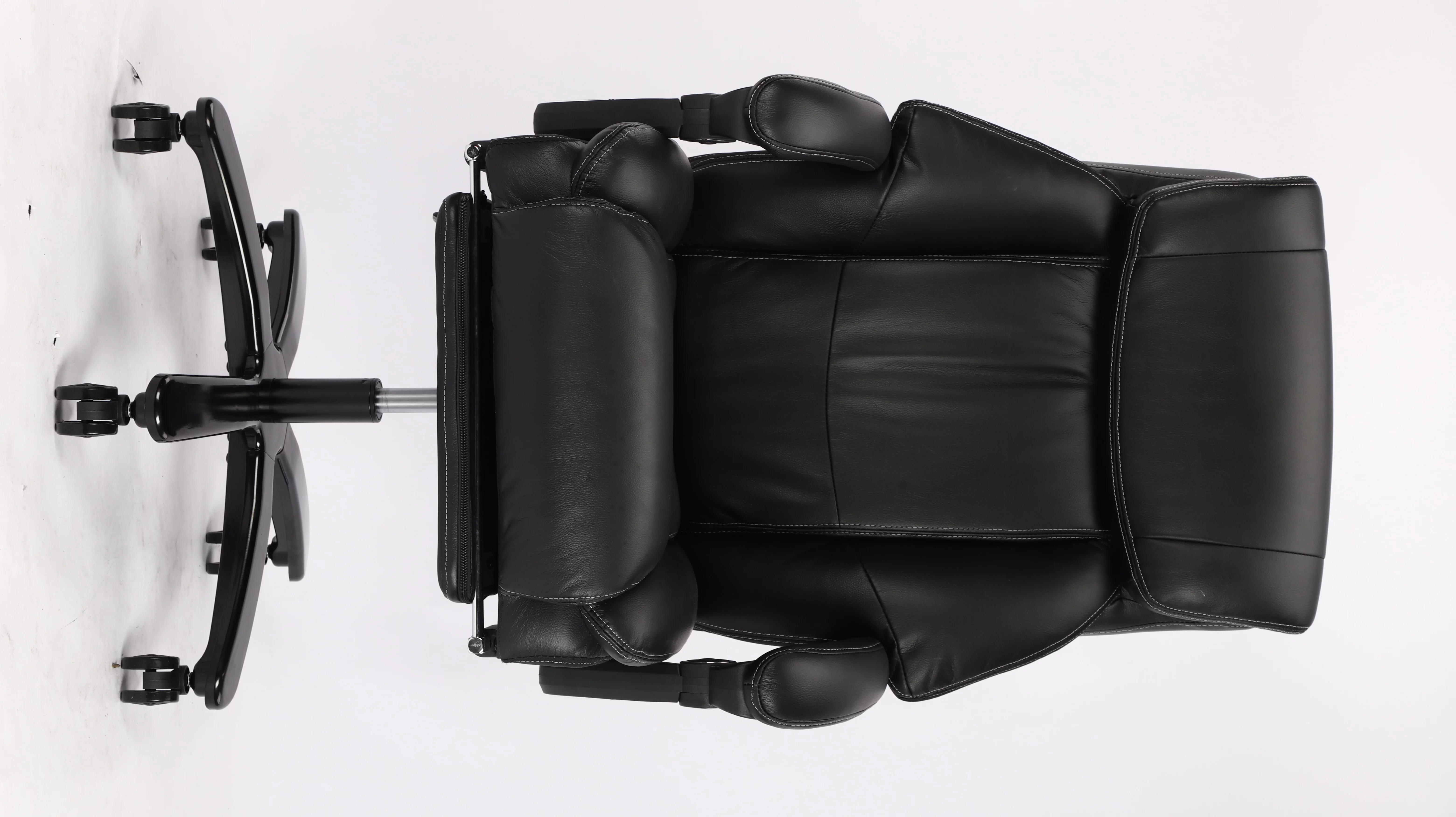 LANTRO JS Back Design Big and Tall Black Fabric Executive Office Chair