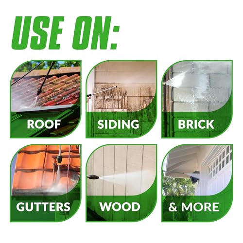 Oxy Solve House and Siding Pressure Washer Cleaner - Removes Stains from Mold & Mildew on Vinyl, Aluminum, Wood, Brick, Stucco - Concentrate 1 Gal.