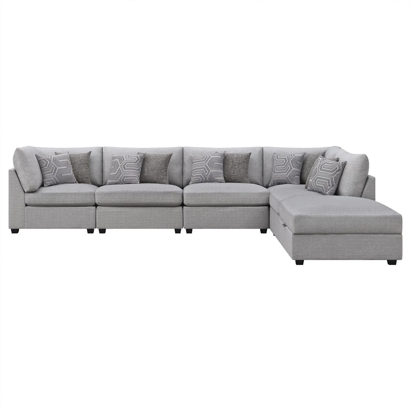 Coaster Cambria 6-piece Fabric Upholstered Modular Sectional Gray