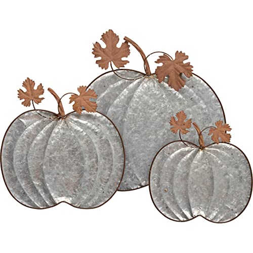 Primitives by Kathy Fall Halloween Themed Galvanized Metal Decorative Tray Set