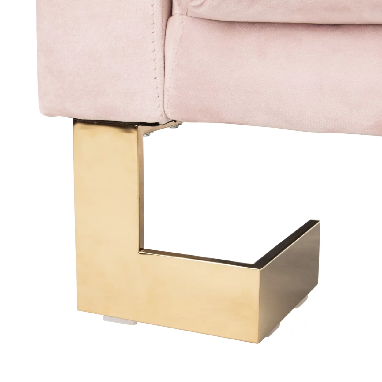 SAFAVIEH Tribeca Foldable Sofa Bed Blush / Brass