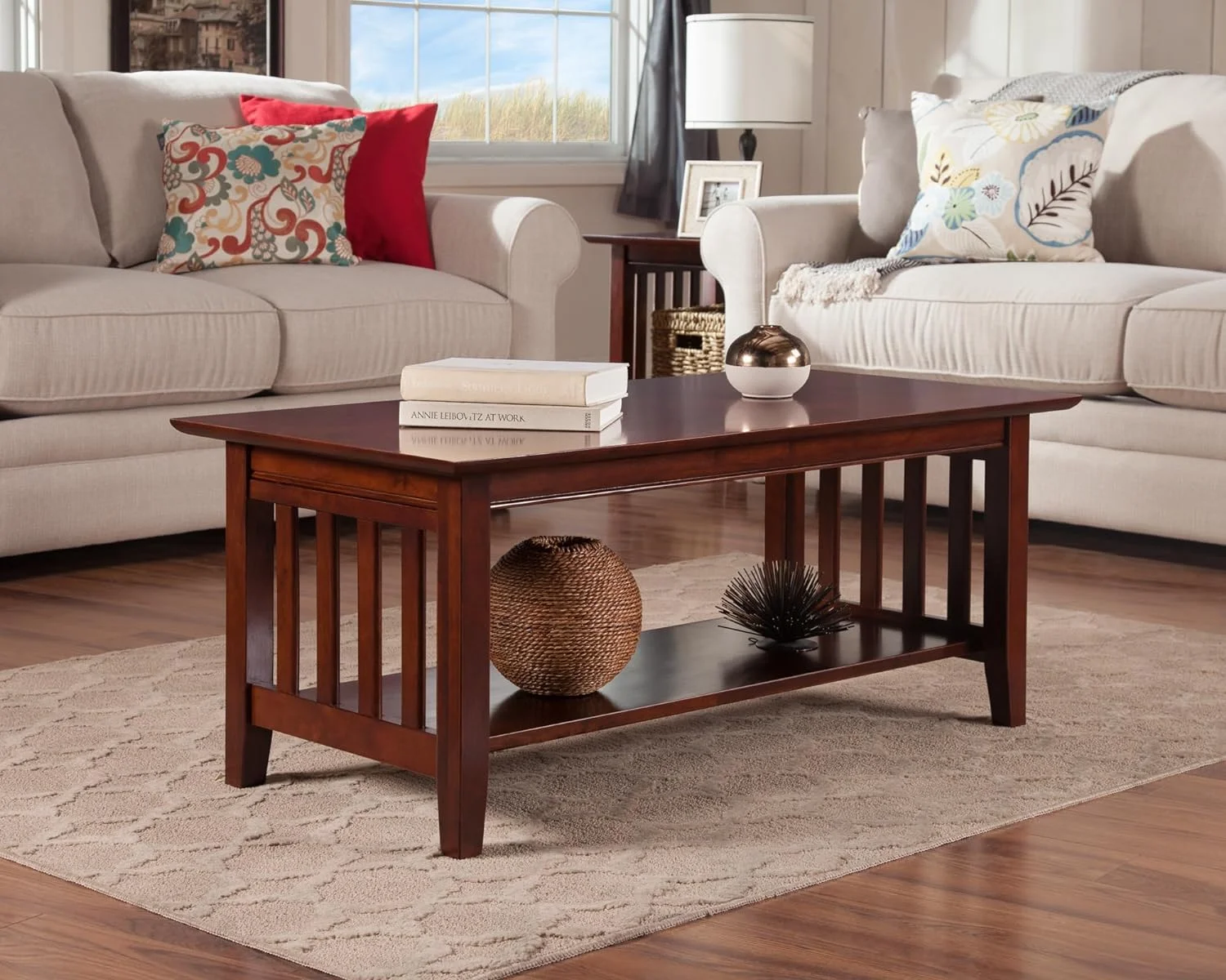 Atlantic Furniture AH15204 Mission Coffee Table, Walnut