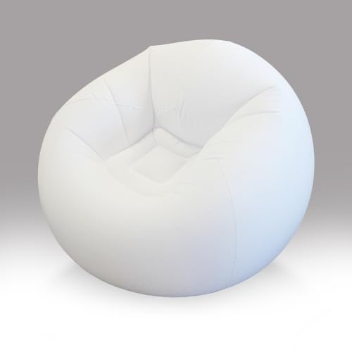 45x45x28 Inflatable Beanless Bean Bag Chair Lounge Sofa - Black