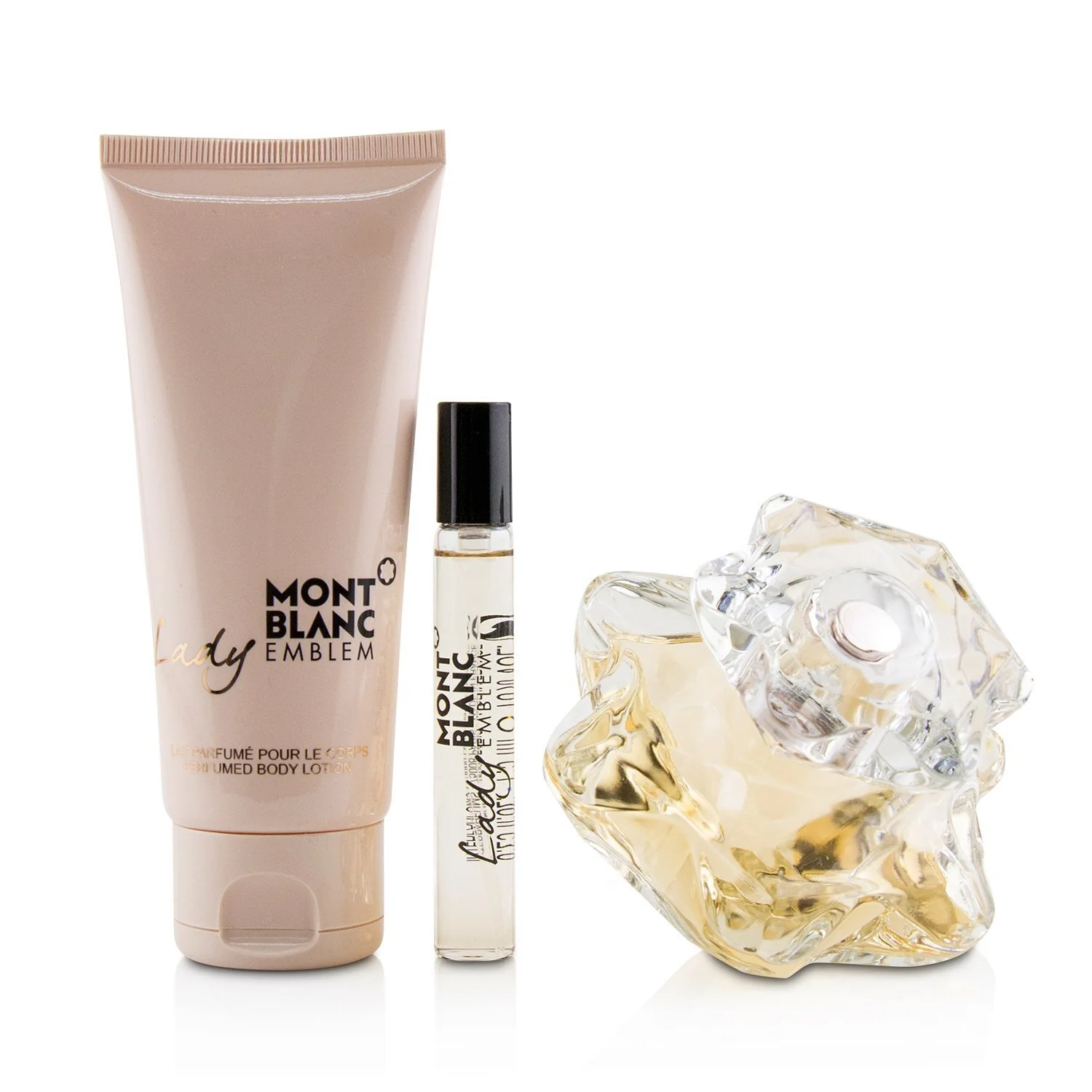 Montblanc Lady Emblem Coffret: Eau De Parfum Spray 75ml/2.5oz + Perfumed Body Lotion 100ml/3.3oz + Eau De Parfum Spray 7.5ml/0.25oz  3pcs