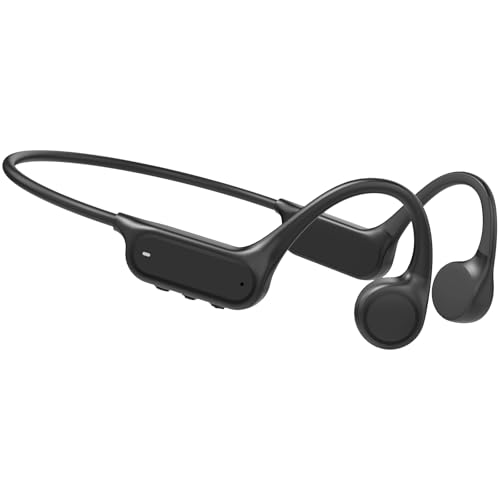 Bone Conduction Headphones, Open Ear IPX8 Waterproof Headsets Bluetooth 5.4 with Mic, Swimming Headphones 10H Playtime Wireless Earbuds for Sports, Running, Cycling