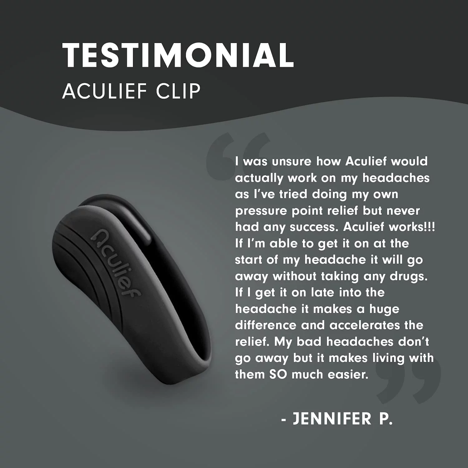 Aculief Wearable Acupressure Device - 2 Pack - Regular - Black