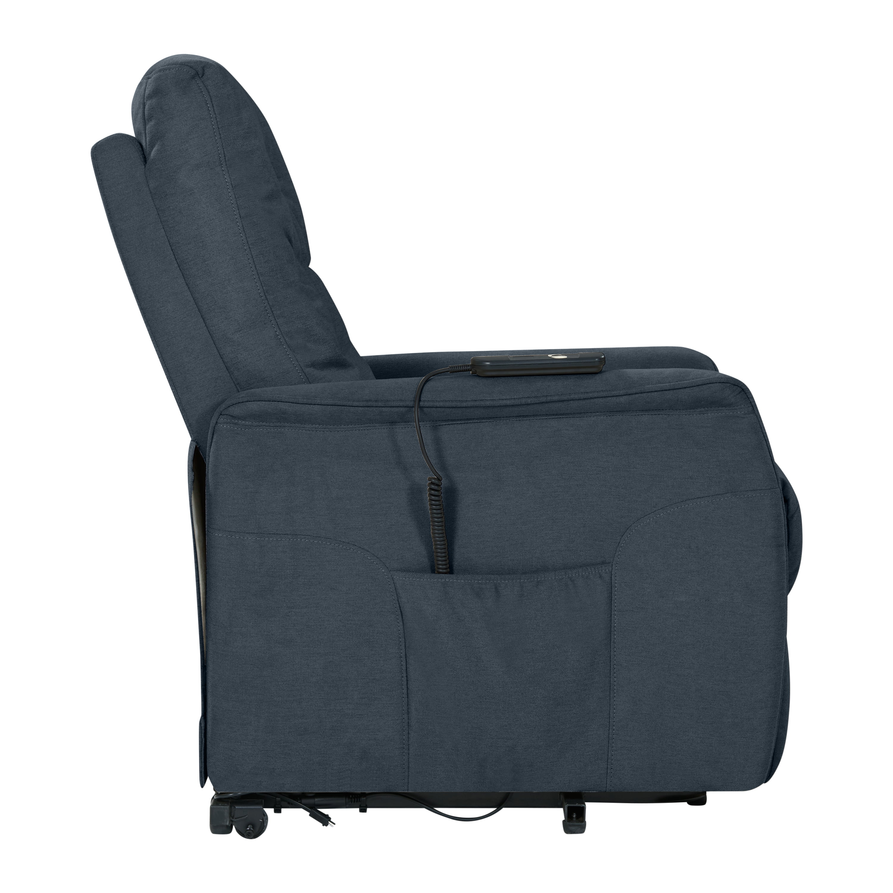 Homesvale Velour Power Recline and Lift Chair, Blue