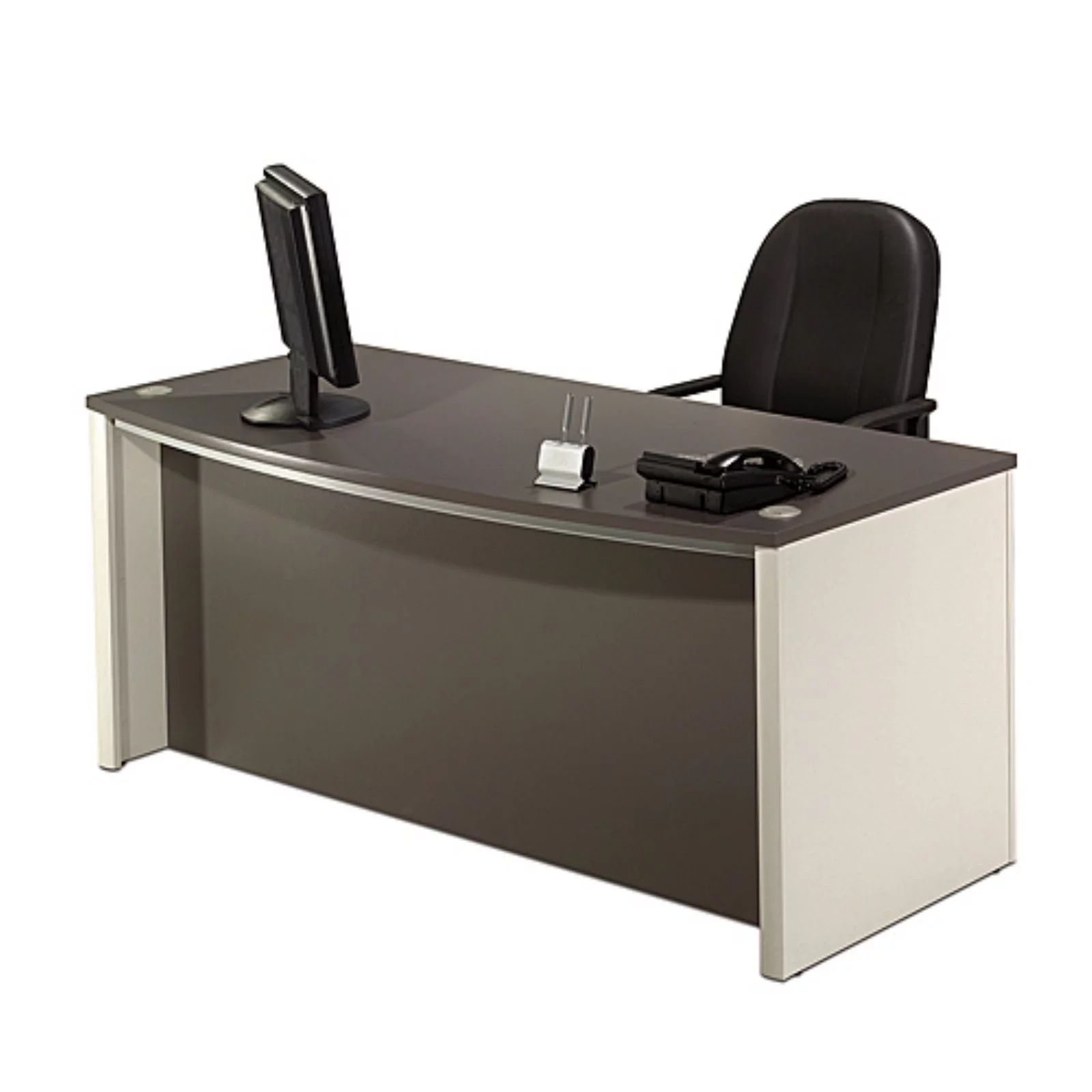 Bestar Connexion 72W Desk Shell in slate & sandstone