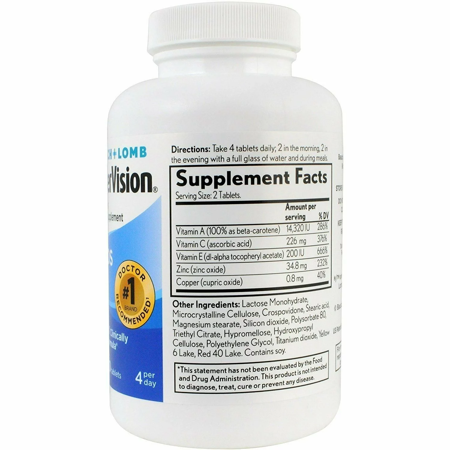 5 Pack Bausch+Lomb PreserVision AREDS Eye Vitamin & Mineral Supplement 240ct Ea