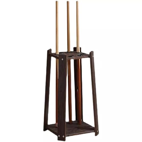 Freestanding Billiard Cue Rack - Holds 8 Pool Cues, Durable Floor Stand Pool Stick Holder, Space-Saving Billiards Storage Solution for Game Rooms