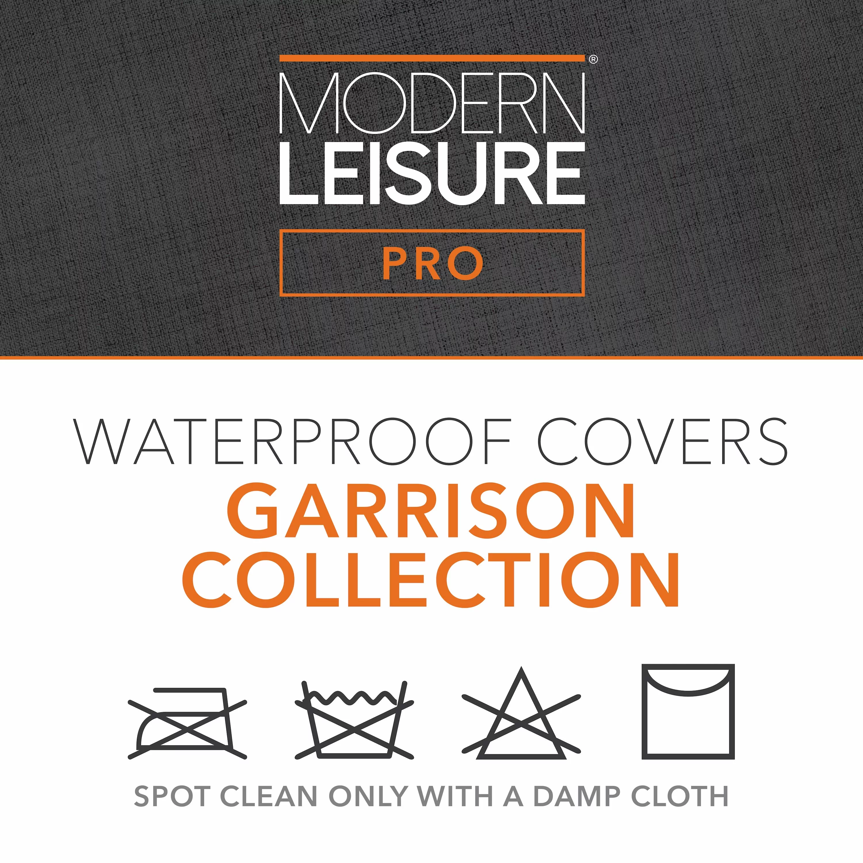 Modern Leisure Garrison Rect/Oval Patio Table & Chair Set Cover, Waterproof, 108