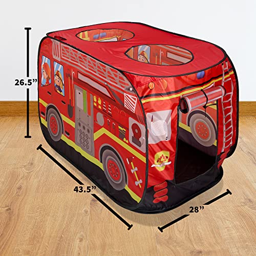 Puppet Show Pop-Up Play Tent w/Front Stage Toddler Playhouse Theater Pretend Play Tent Kids - Indoor & Outdoor Children Dramatic Furniture Swappable Velcro to Lemonade Stand w/Carry Bag